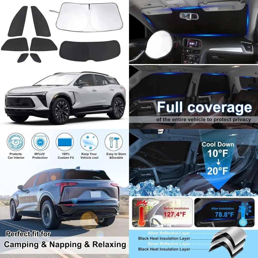 

Солнцезащитный козырек на лобовое стекло на заказ для Chevrolet Blazer EV 2024-2026, складной козырек, полный комплект, защита конфиденциальности, сохраняет автомобильный крутой