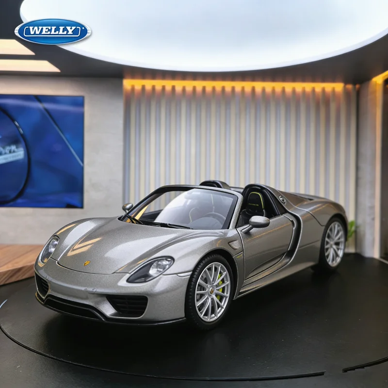 

Welly 1:24 Porsche 918 Alloy Sports Car Model Diecasts Metal Racing Car Vehicles Model Simulation Collection Childrens Toys Gift