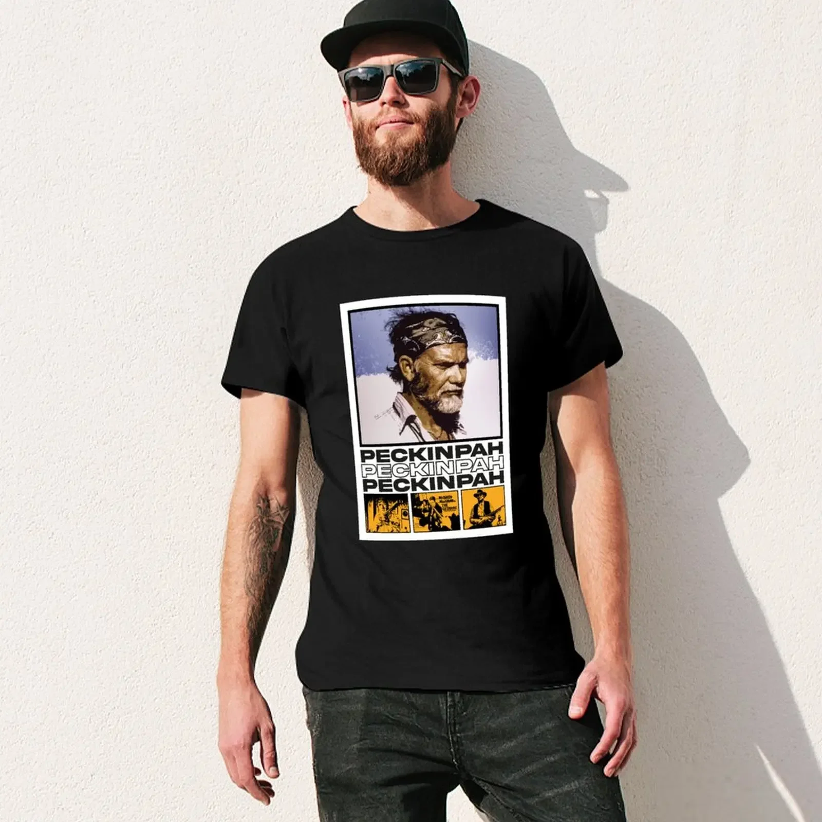 Filmregisseur Sam Peckinpah T-Shirt T-Shirt ästhetische Kleidung plus Größen T-Shirts Jungen Animal Print Herrenkleidung