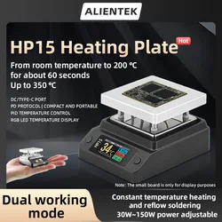 ALIENTEK HP15 Hot Plate Preheater MINI Heating Plate PD Digital Constant Temperature 350℃ Repair Intelligent Heating Tool