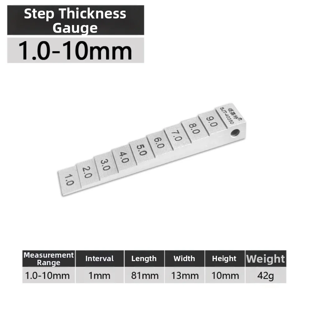 Hardened Carbon Steel Wedge Gauges for Repeated Use in Automotive Tuning HVAC Installation and Structural Inspection