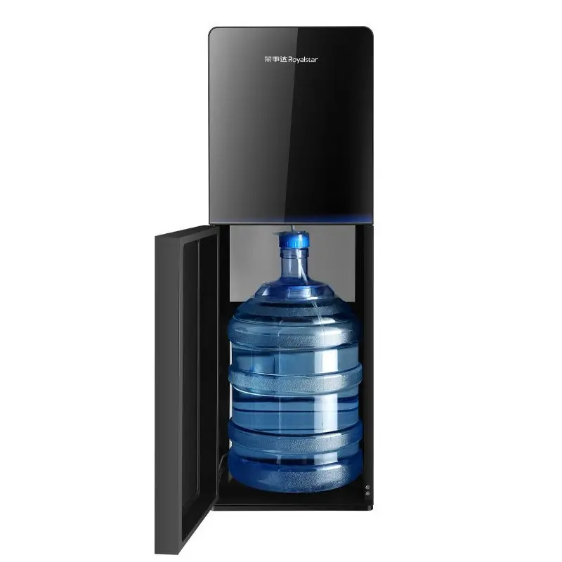 

Бытовой диспенсер для воды с ведром под ним. Вертикальный небольшой общежитие. Автоматический диспенсер для горячей и холодной воды. 2025 г. Новый.