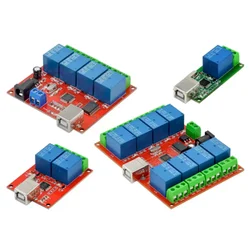 5V 12V 24V USB Relay Control Switch 1 2 4 8 Channel Programmable Computer Control for Smart Home PC Smart Controller
