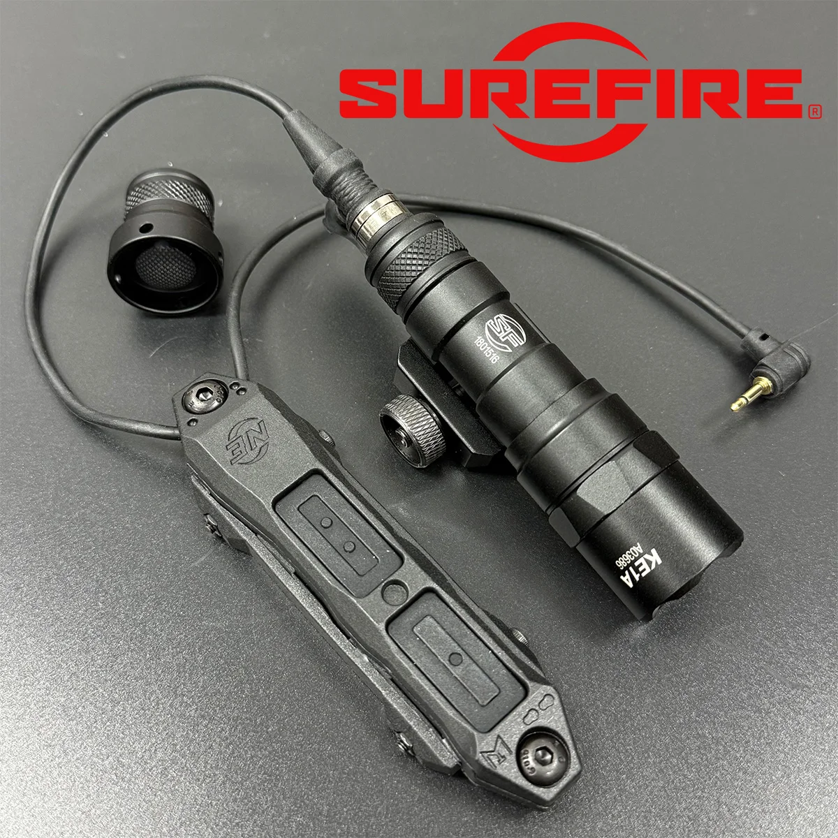 Tactical Surefire M300B M300C M600B M600C Metal Scout Light with Dual Control Pressure Switch and Tail Cap Switch Fits 20mm Rail