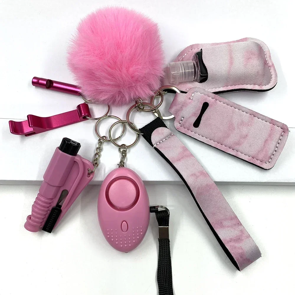 3D Safety Keychain Full Set Self Defense Security Keychain  With Personal Alarm Protective Keychain Accessories For Women Girls view 5