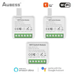 Умный мини-переключатель Tuya Wi-Fi/Zigbee 16 А, 1/2/3/4 клавиши, двухстороннее управление с Smart Life, Alexa, Google Home, Яндекс. Алиса