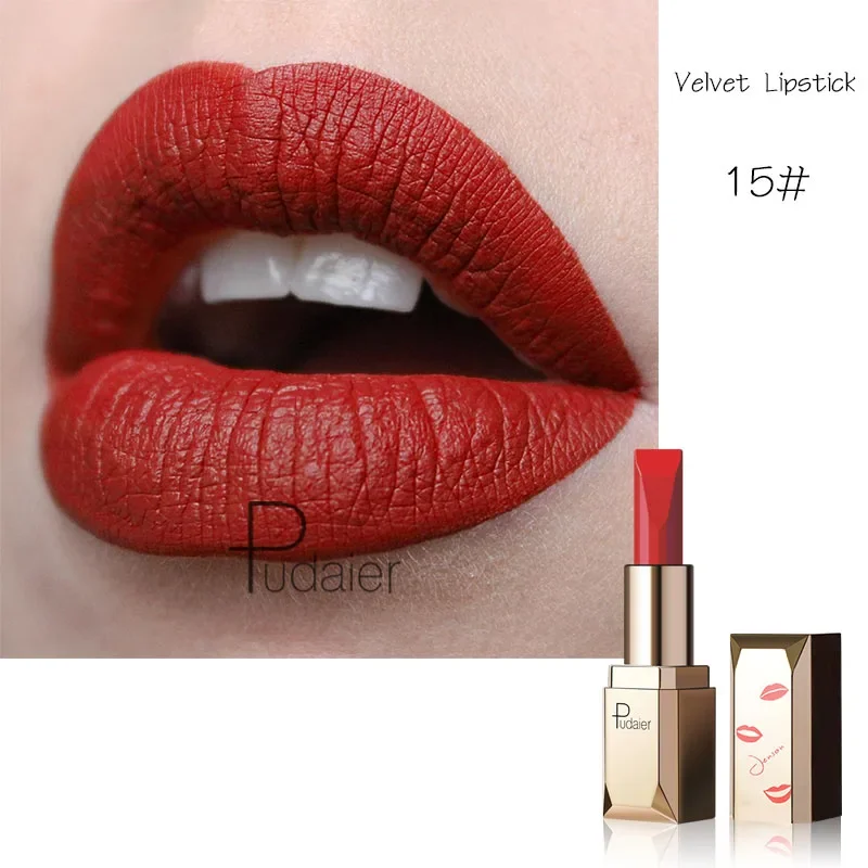 Matte Lipstick Waterproof Lip Makeup for Women 26 Colors Long Lasting Moisturizer Lip Tint Velvet Nude Matte Lipstick Batom