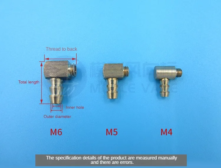 M4/M5/M6 Brass 90 Degree L Type Water Cooling Nozzle Faucet Nipple Fuel Nozzle For RC Methanol/Gasoline/Brushless Electric Boa