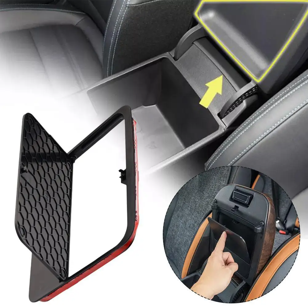 1pcs Armrest Hidden Bins For Ford Ranger T9 2023 2024 Organizer Tray For Center Console Storage Box Handrail Box Partition ABS