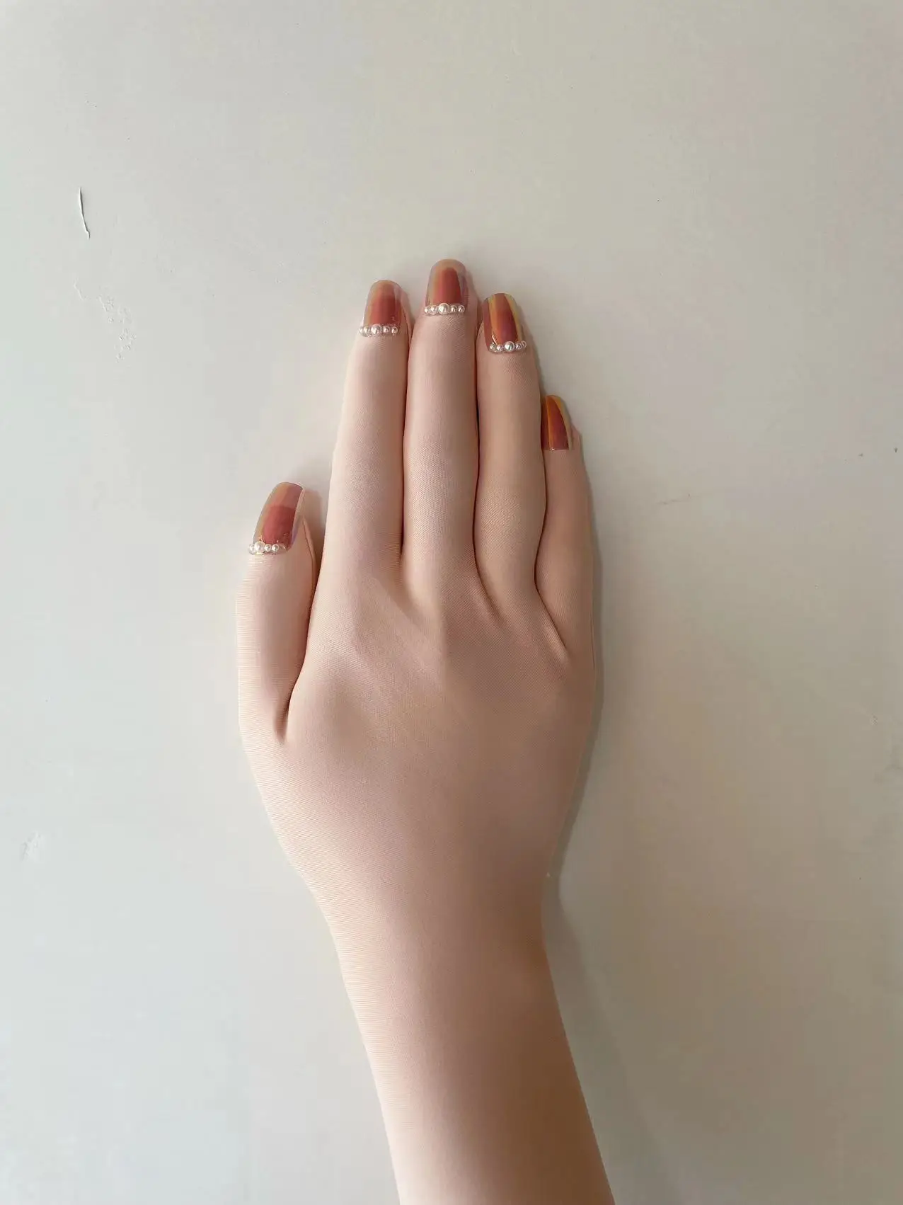 Gants à ongles Zentai en spandex couleur chair rose de luxe pour hommes, jeu de rôle Kigurumi, gants longs à haute élasticité avec costume d'ongles