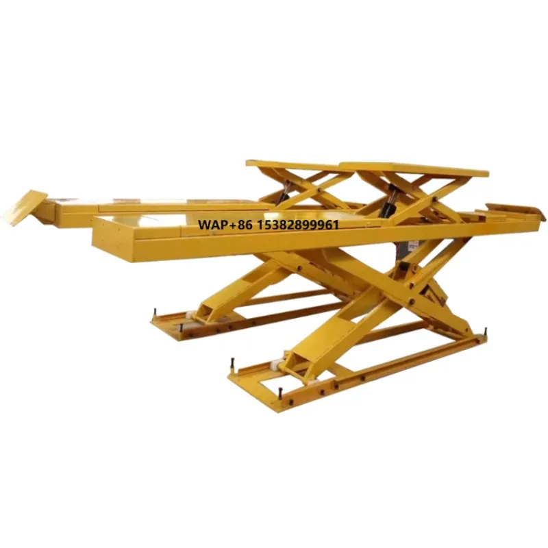 Car Hoist Exporter Ground Mounting Four Wheel Alignment Portable Mini Double Cylinder Hydraulic Scissor Lifter UM-M3500 Model