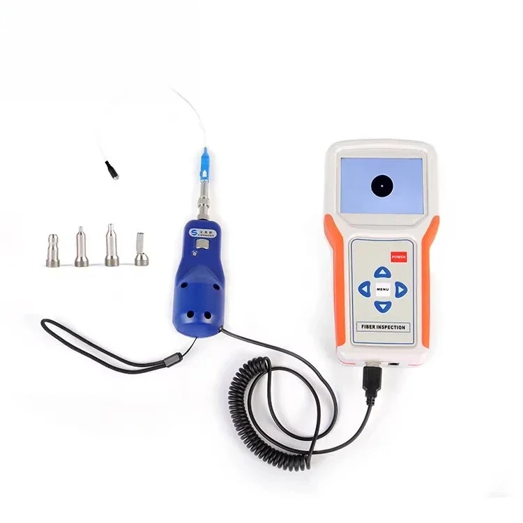 RD-500 Handheld Optical Fiber End Face Detector, Microscope Portable Optical Module Optical Fiber Amplifier