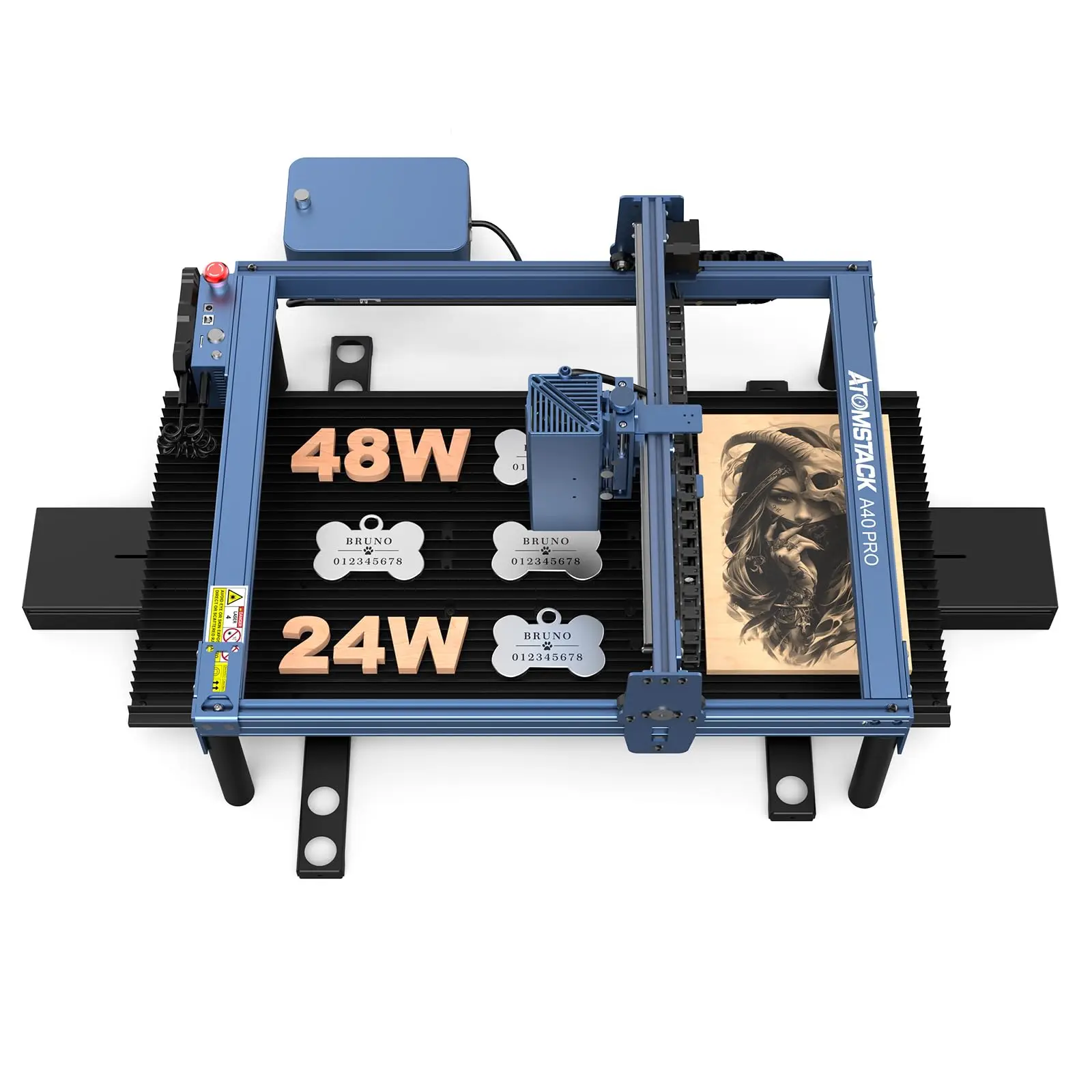 

ATOMSTACK Laser Engraving Machine A40 X40 S40 Pro 24W/48W Cutting Wood Carve Fast Linear Guides With R5 800x400mm Conveyor Belt
