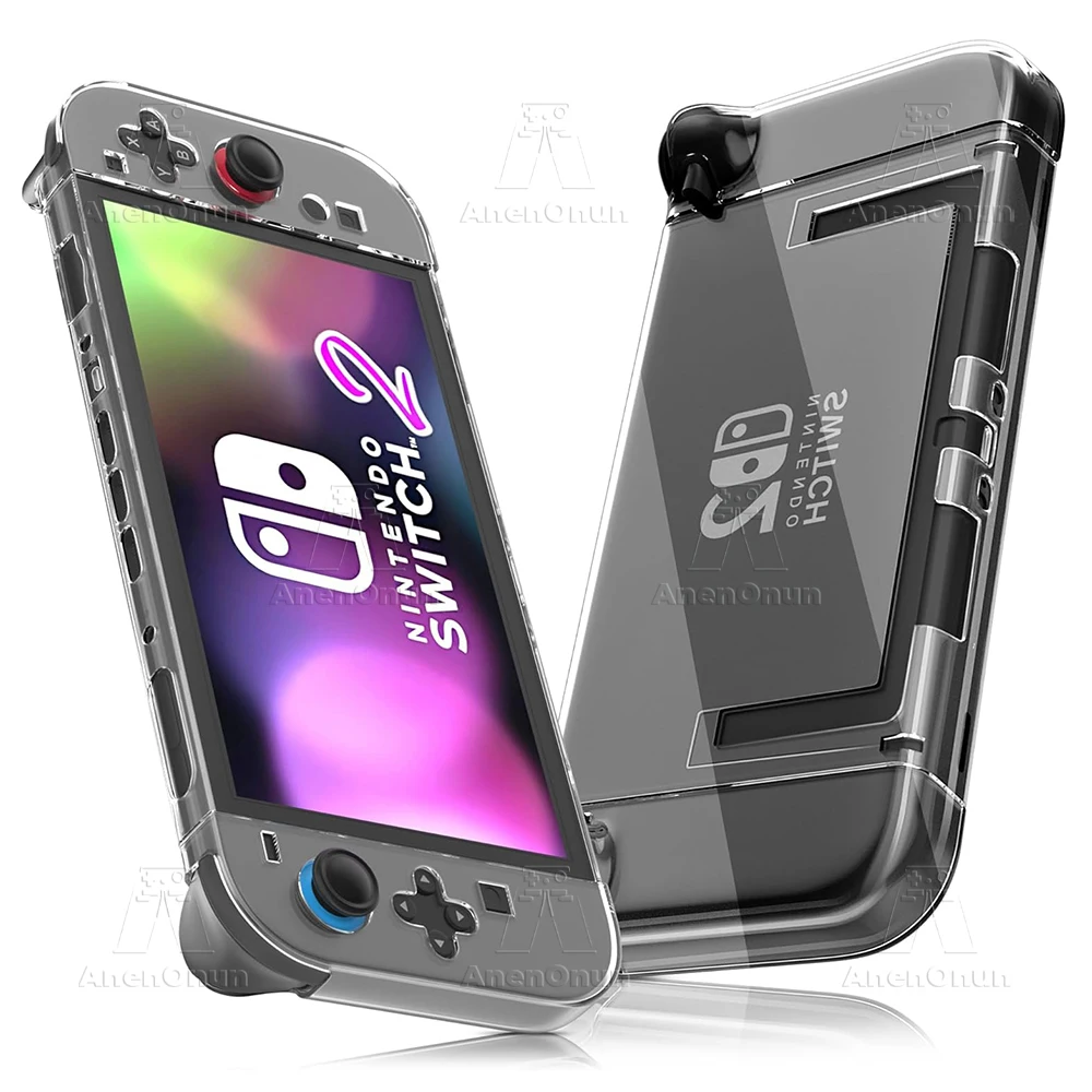 

Switch 2 Split Dockable Protective Case Scratch-Resistant Shockproof Anti-Slip Premium Full Fit Transparent PC Hard Shell Cover