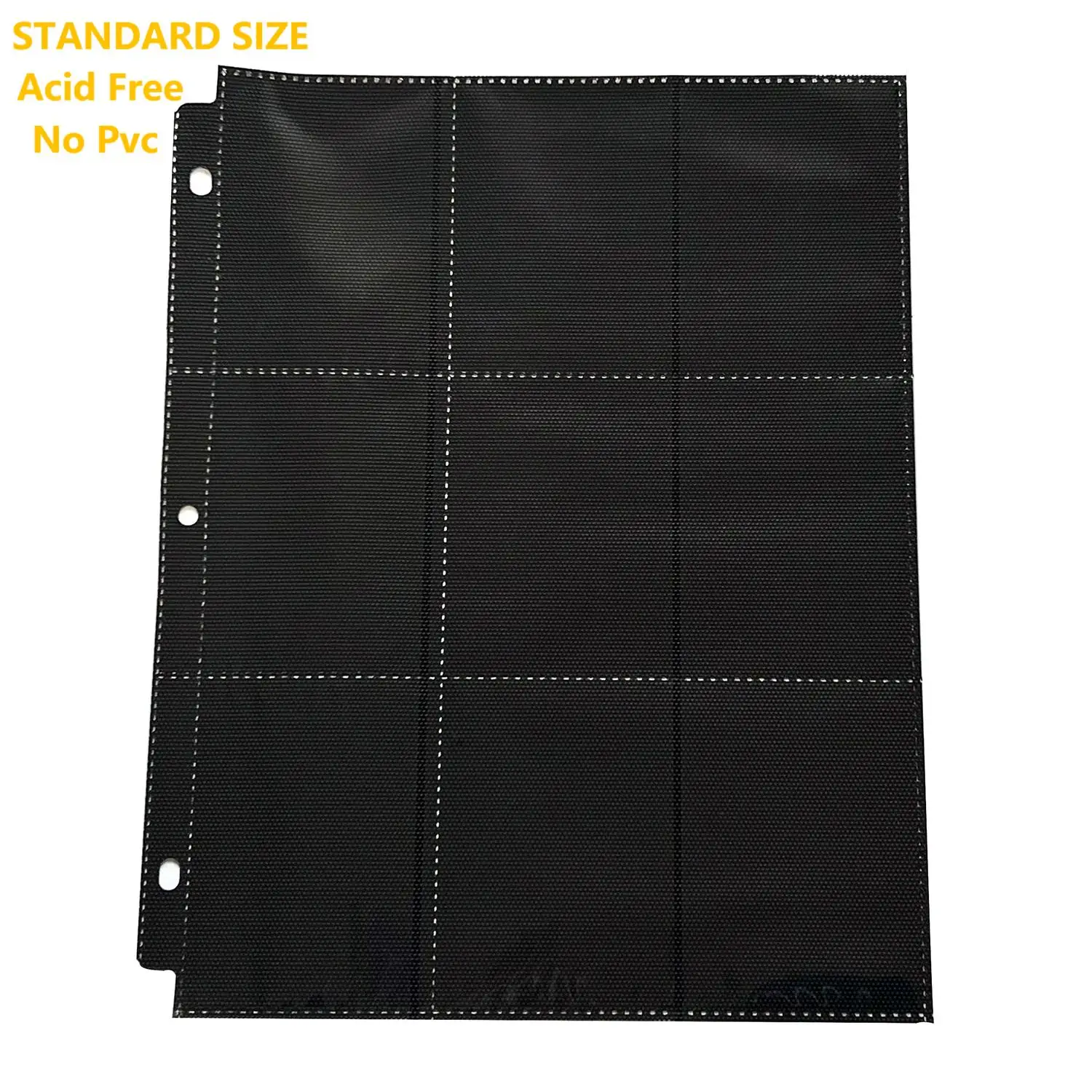 

Double-Sided Trading Card Sleeve Pages,30 Pack 9 Pocket Card Storage Album Pages 3 Holes Fit 3 Ring Binder For PKM/MTG/TCG Cards