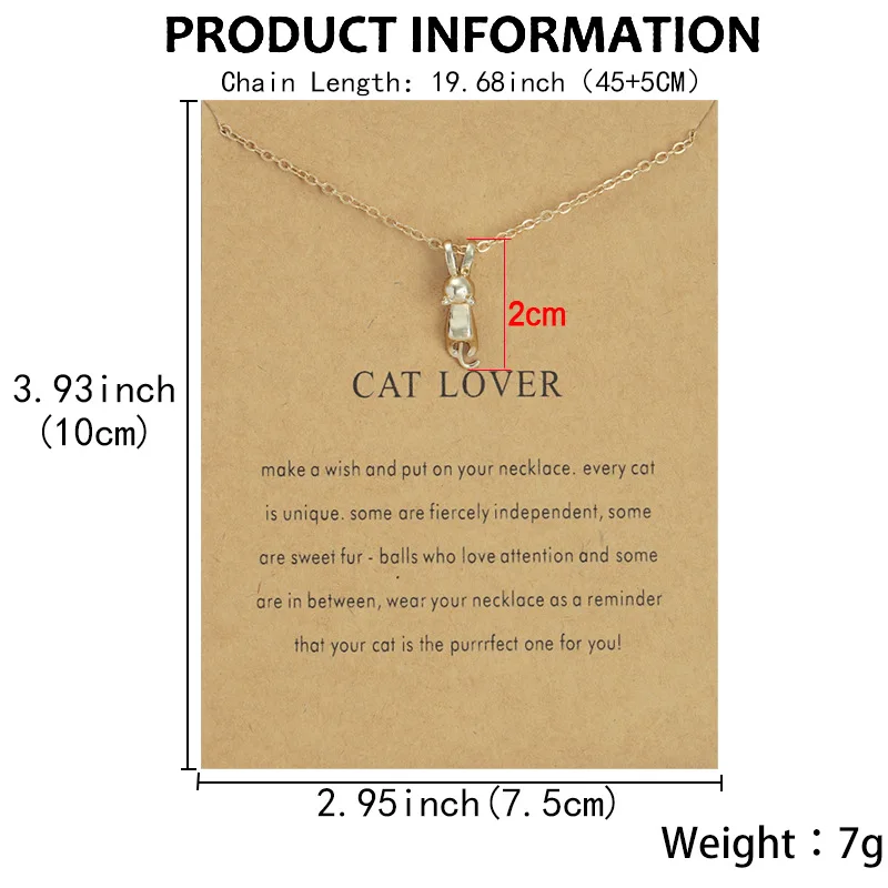 2023 New Nude Cat Necklace Lovely Animal Pendant Collarbone Chain Simple Card Necklace Female Wholesale