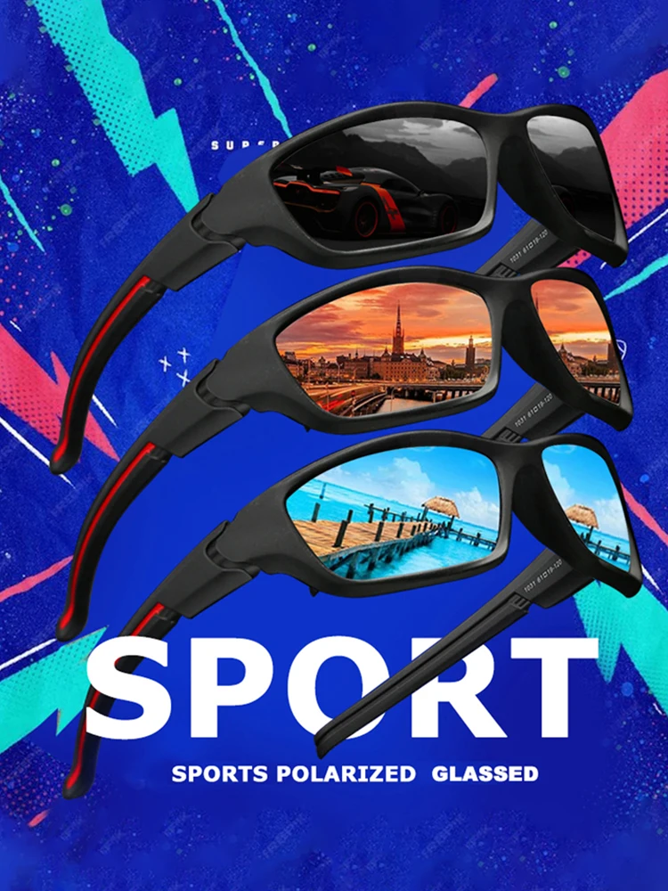 AliExpress AWGSEE 2PC/3PCS Polarized Sports Sunglasses for Men Women, Unbreakable Anti-Glare for Cycling Running Fishing Driving UV400