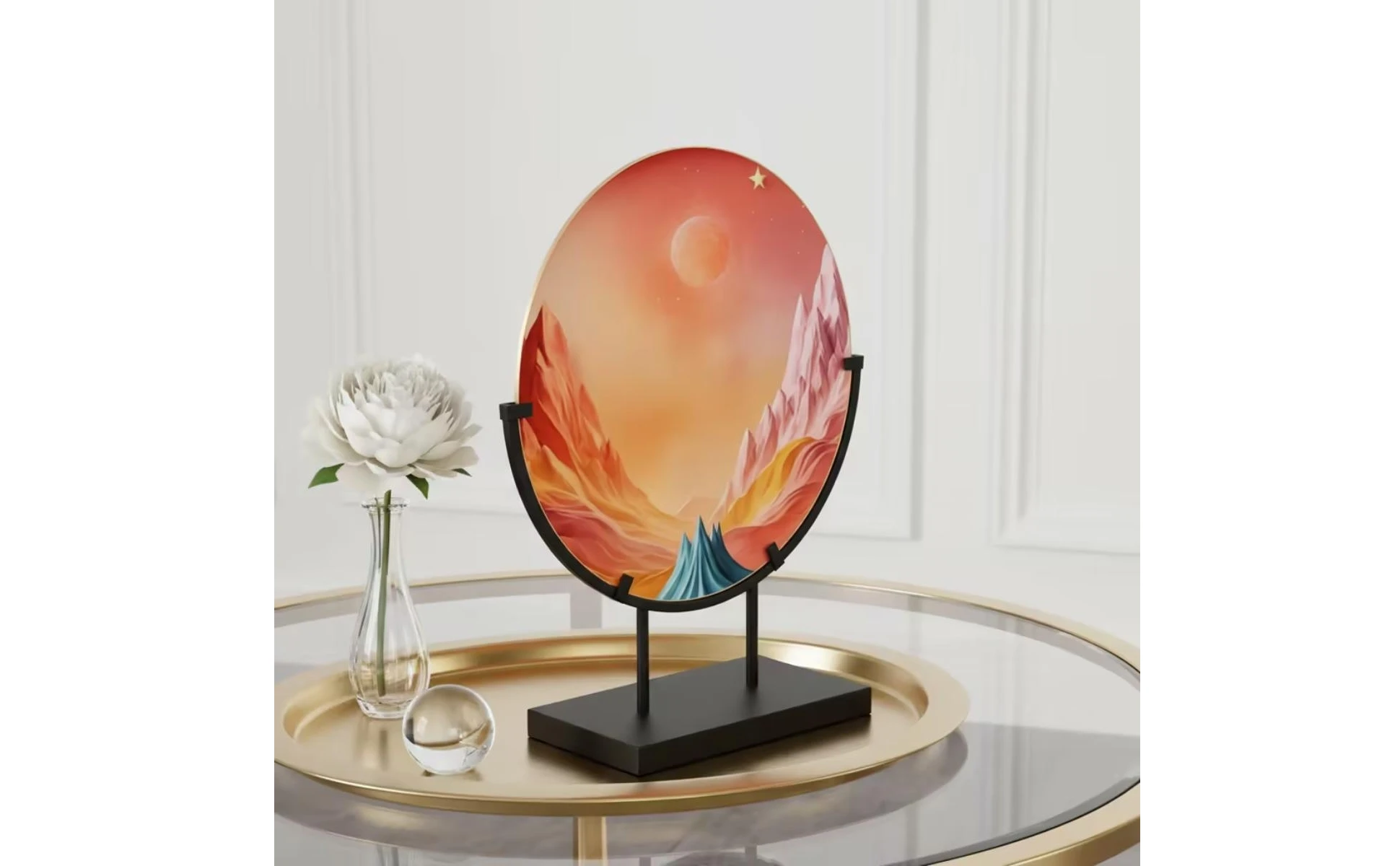 Art Display Stand Minimalist Artwork Display Display for Artists, Desk, Shelf
