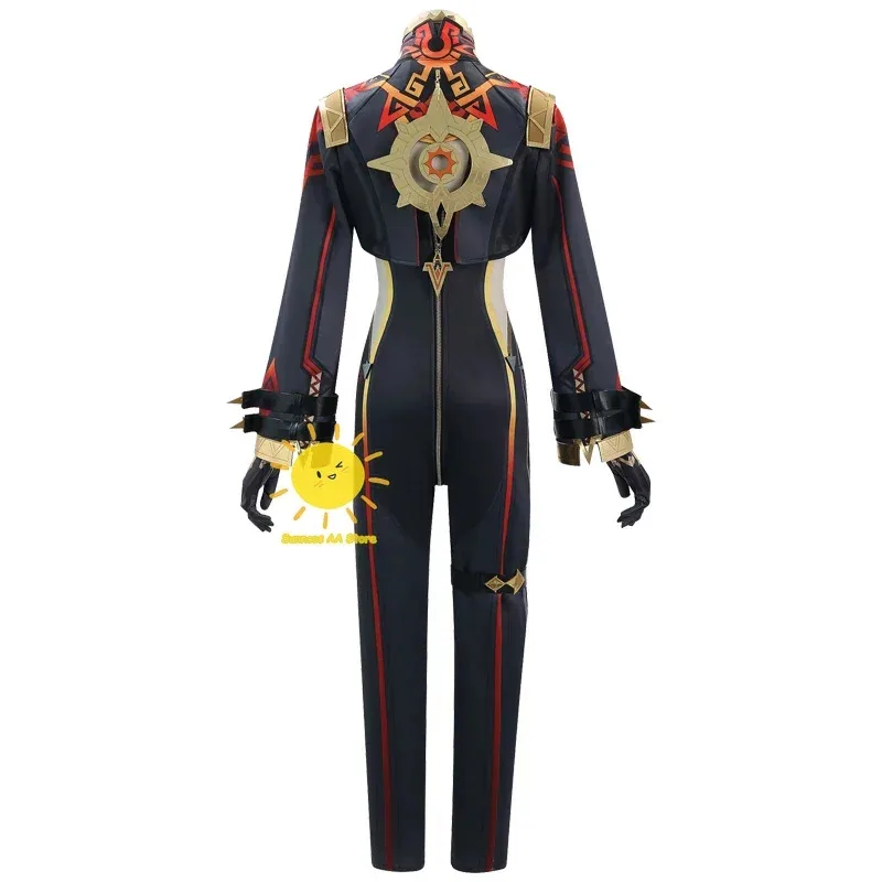 

qq45Game Genshin Impact костюмы для косплея Pyro Archon Mavuika комбинезон аксессуары Хэллоуин Карнавал Cos для взрослых W