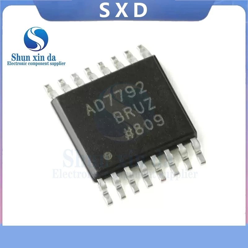 AD7792 AD7792BRU AD7792BRUZ AD7792BRUZ-REEL TSSOP-16 Analog To Digital Converters ADC 2 Channel 16Bit SD ADC PGA&REF IC SMD