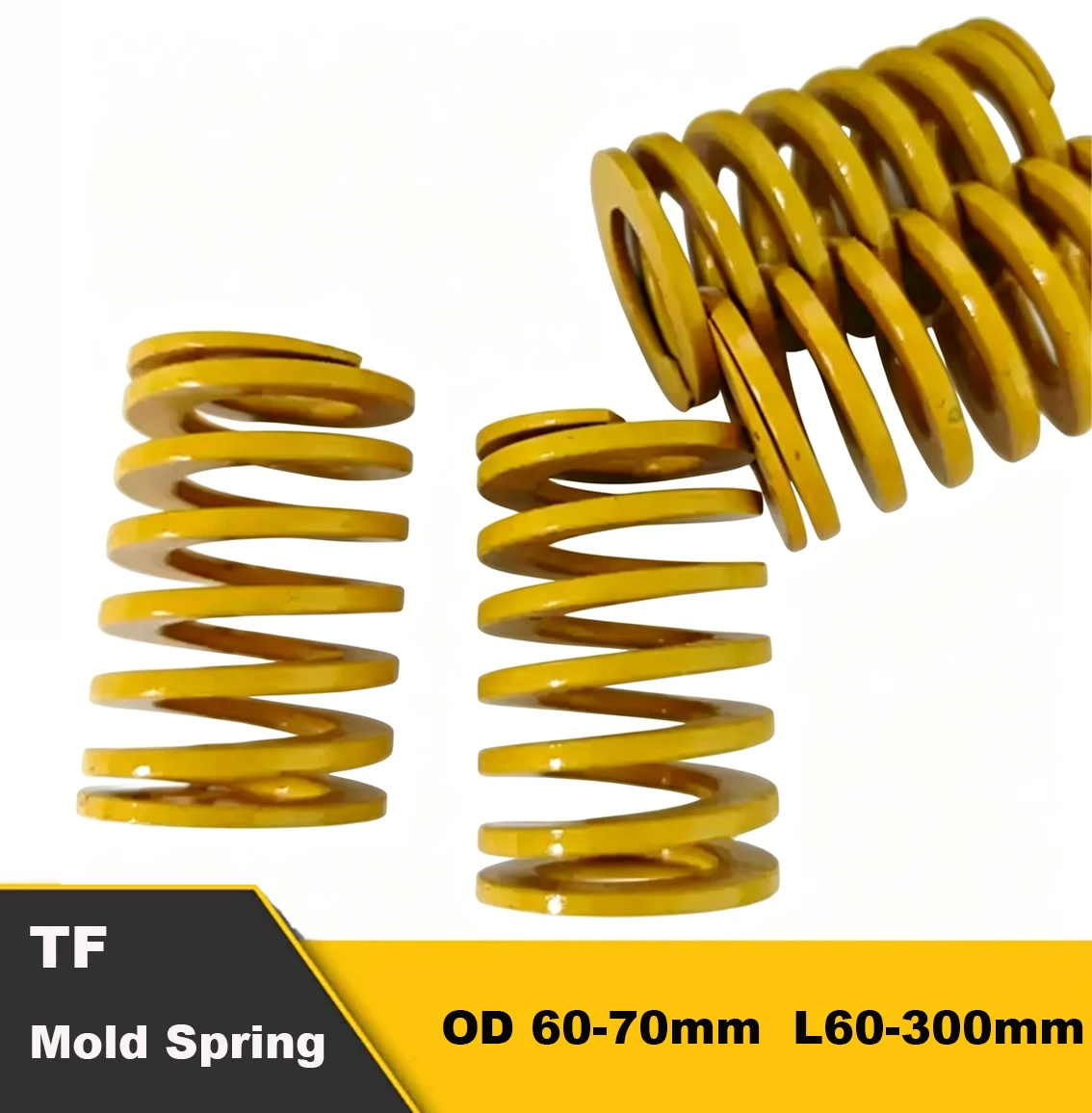 1Pcs TF Mold Spring 65Mn High Strength Compression Rectangular Spring Outer Diameter 60-70mm Wire Diameter 5.2-5.4mm L60-300mm