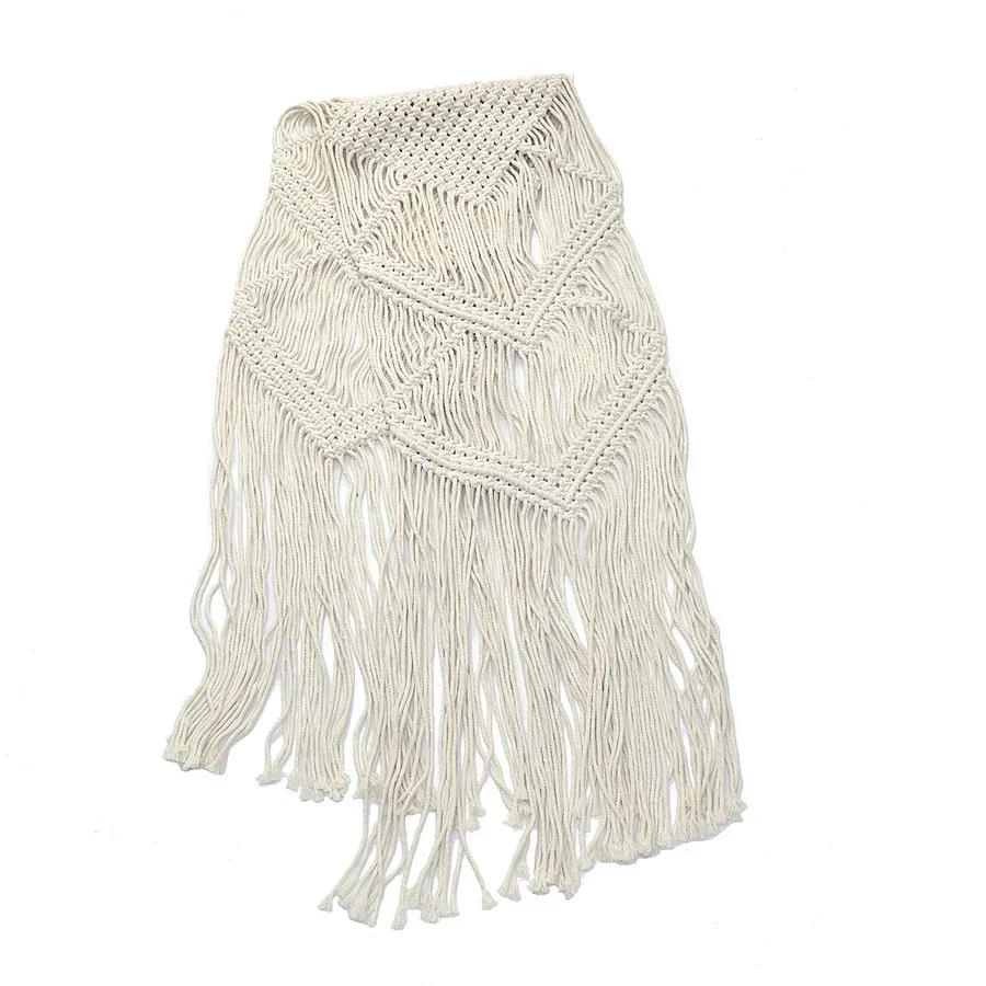 32X200CM Hollow Out Macrame Table Runner With Tassel Handwoven Boho Table Runner