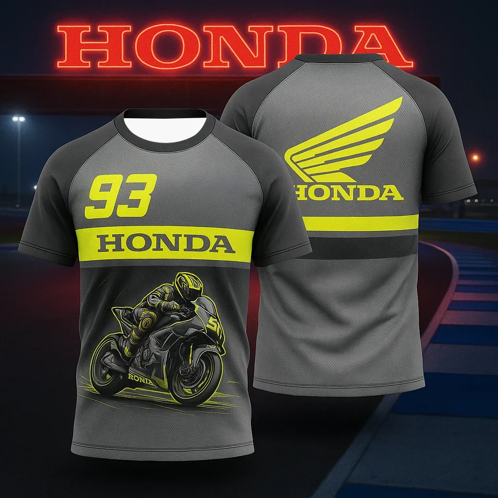 

Мужская гоночная футболка Honda, легкий дышащий трикотаж для верховой езды, быстросохнущая, впитывающая пот, спортивная одежда с короткими рукавами на лето