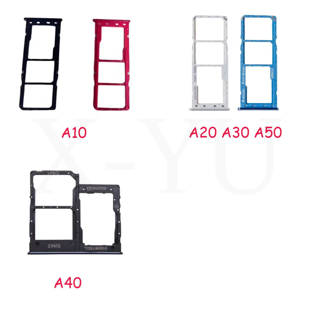 5PCS Sim Card Tray Holder For Samsung Galaxy A10 A20 A30 A40 A50 SD Card Reader Slot Adapter