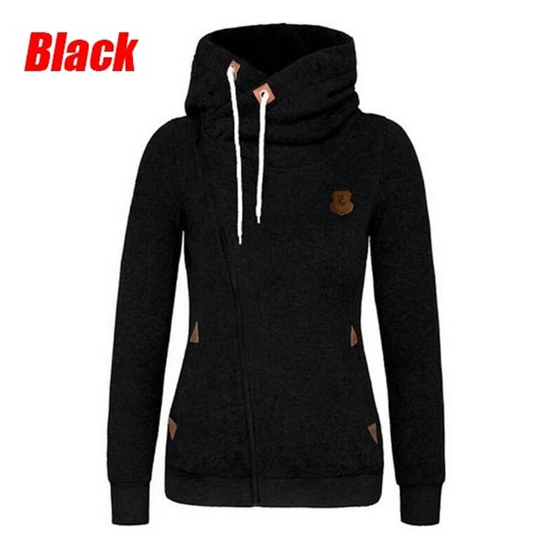 Custom Logo New Fashion Winter Woman Sports Personality Side Zipper Hooded Sweatshirt Candy Colored Sweater Coat