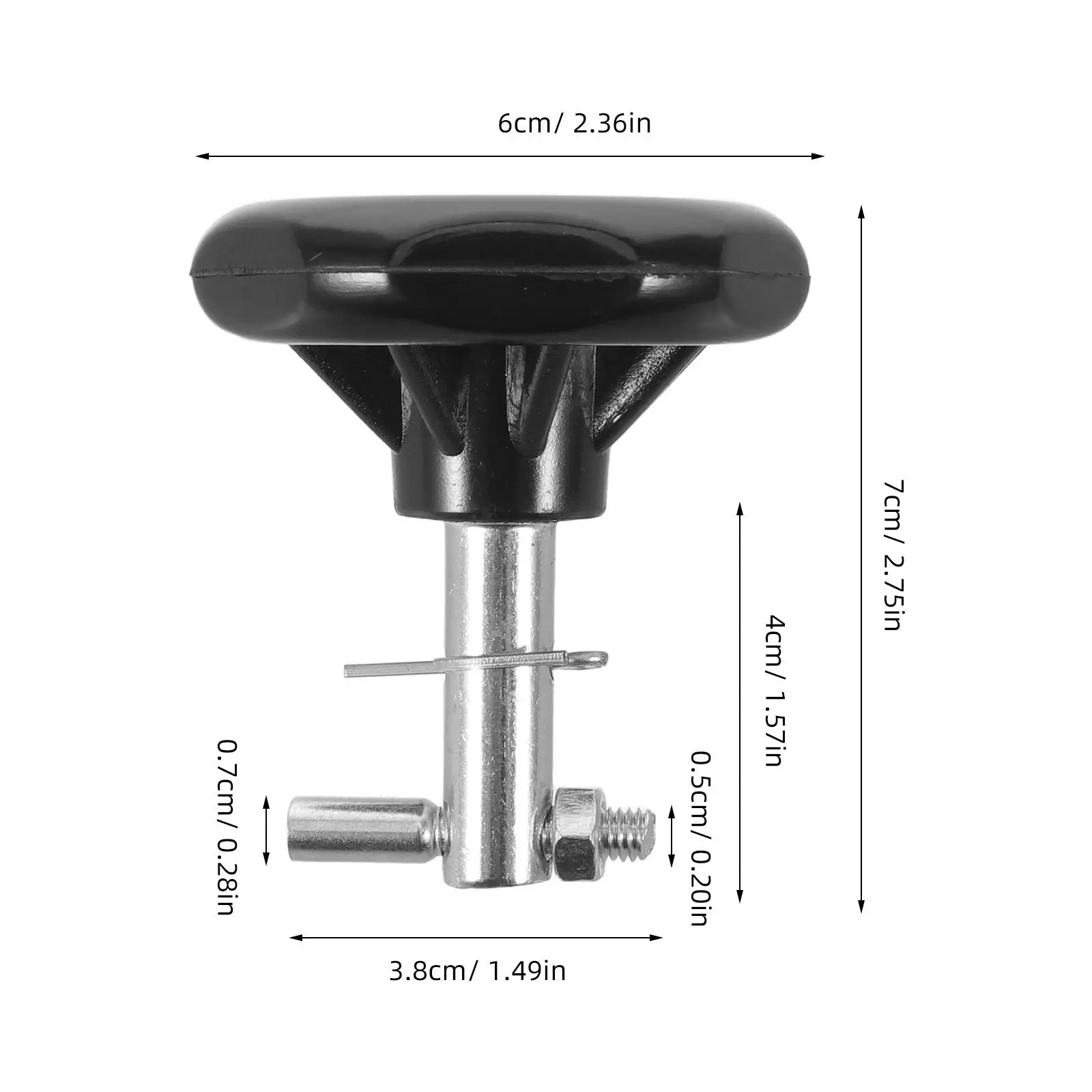 Heat-Resistant Metal Oven Door Handle Replacement for Fireplace, Boiler, Coal Stove & Fire Pit