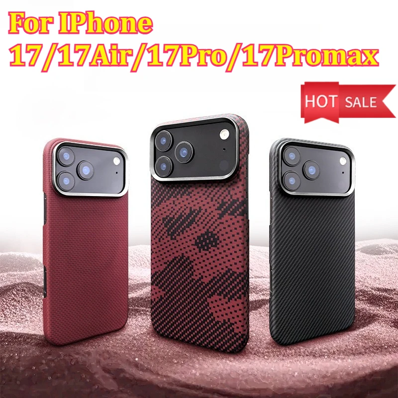 

Aramid Carbon Fiber Business Case For IPhone 17/17Air/17Pro/17Promax Magnetic Charging Shockproof Protective Cover