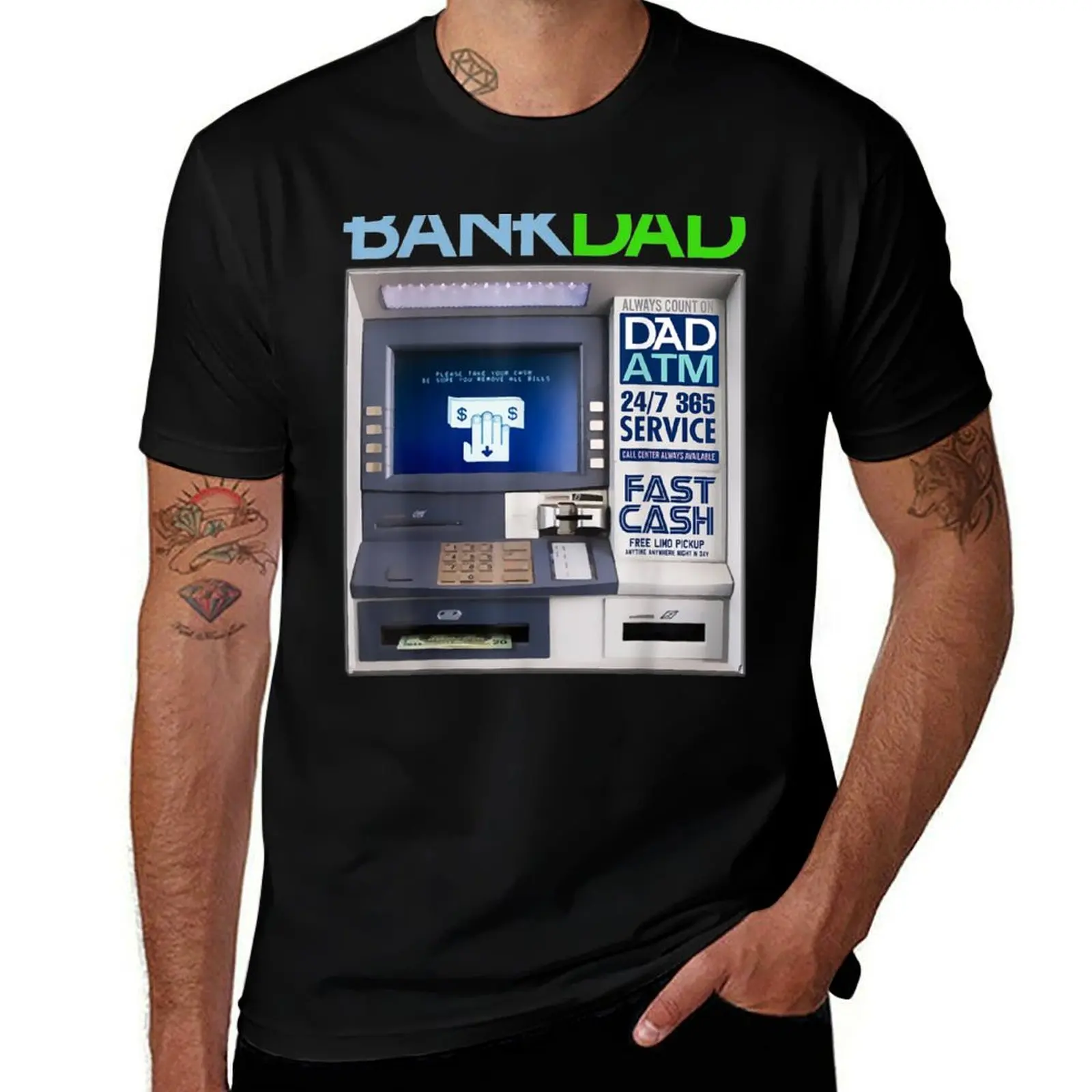 Bank Of Dad Atm T-Shirt new edition vintage graphic tee custom t shirt mens graphic t-shirts hip hop