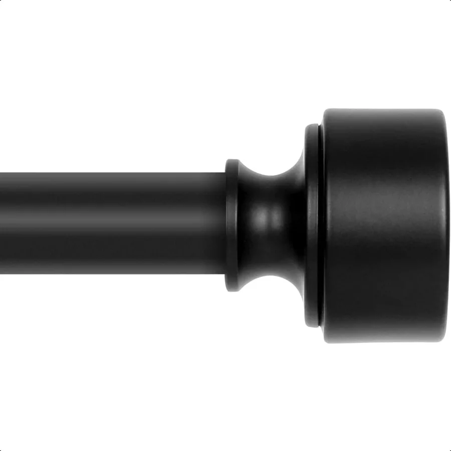 

Black Curtain Rods for Windows 48 to 84 Inch 47ft 1 Inch Diameter Heavy Duty Curtain Rod Adjustable Decorative Drapery Poles 36