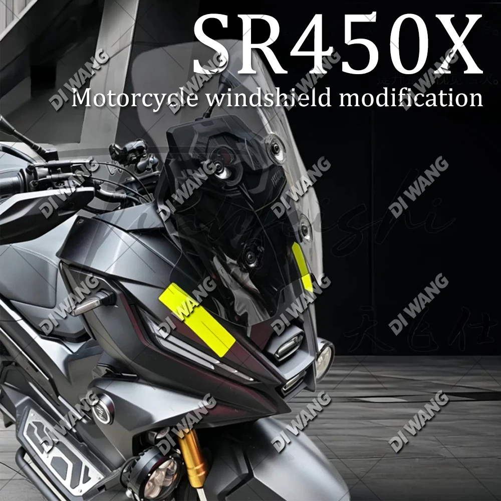 Heightened Widened Front Windshield Windscreen Wind Deflector Modification Accessories For VOGE SR450X Scooter Motorcycle