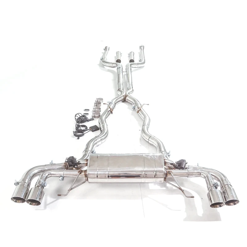 Direct‑Fit Dual‑Valve Mid‑Tail Exhaust Set, GFC‑Inspired Single Muffler Outlet Pipe With OEM Connection For M550 G30 4.4T Street