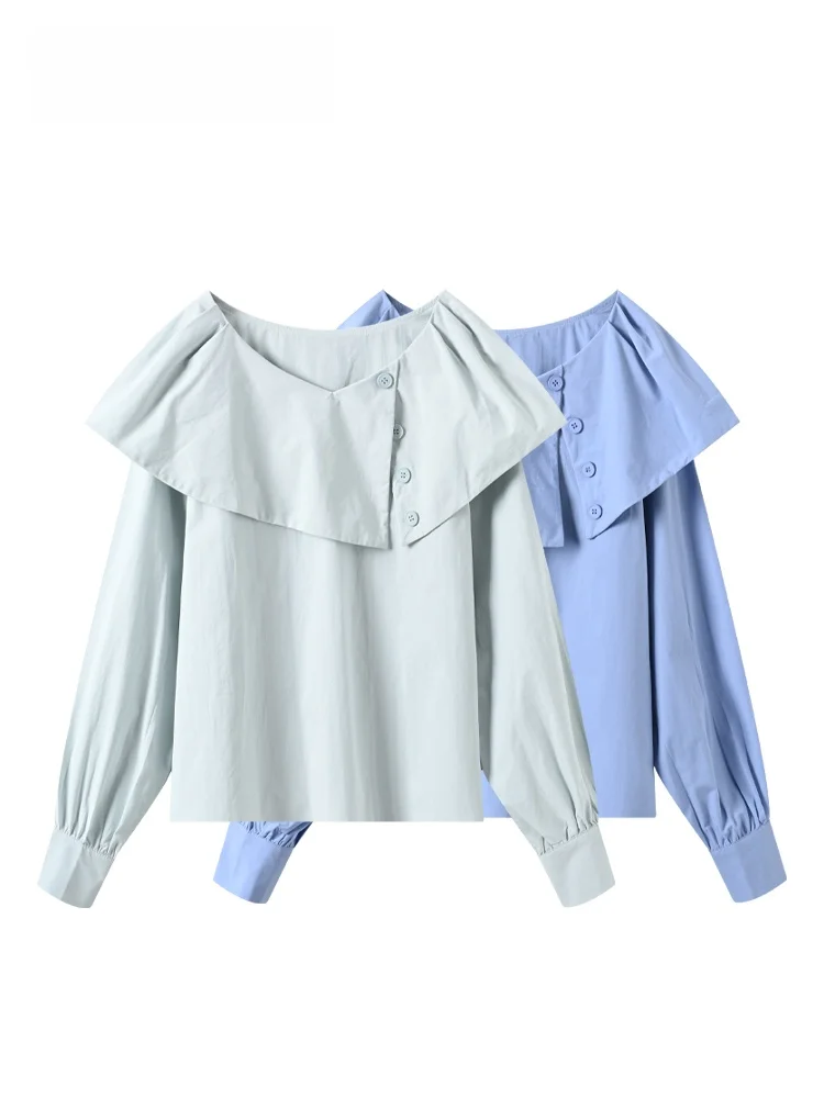 

Casual Long Sleeve Women's Shirt plus Size Fashionable Slimming Spring New Style Comfortable Loose Fit Polyester Fiber Top