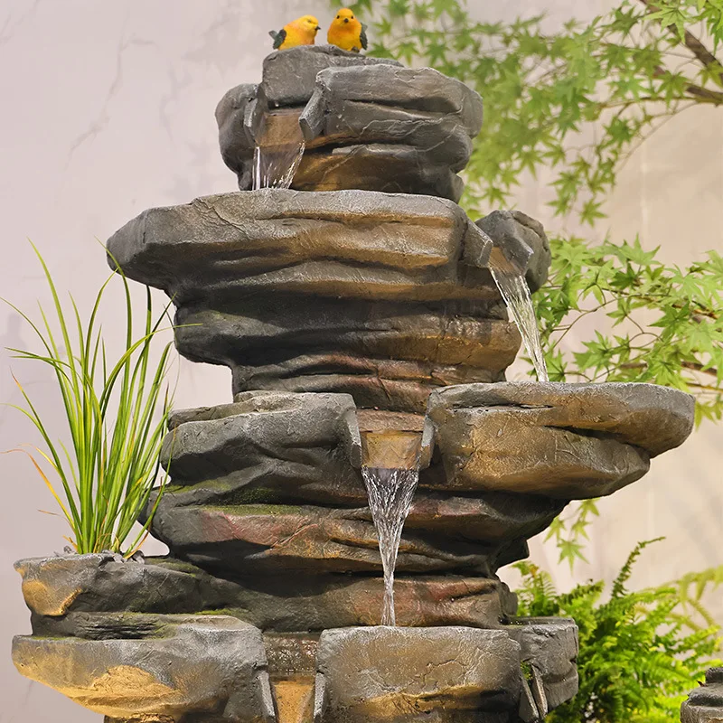 Immagine 6: Decorazione acquatica per laghetto da giardino, rocce e bonsai per balcone, ornamento acquatico da esterno per giardino