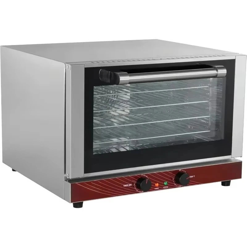 

The half-size commercial electric countertop convection oven can hold four half-size baking pans for baking bread (29M-002).