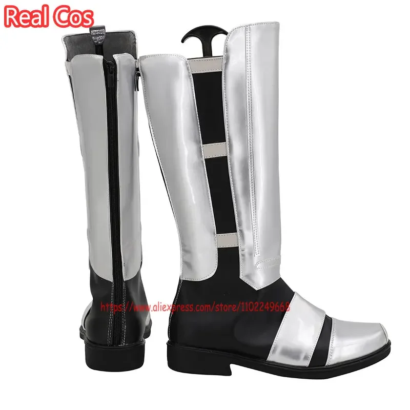 RealCos Cosplay Shoes Star Darth Revan Wars Silver Boots Costume Halloween Party Outfit per accessori donna