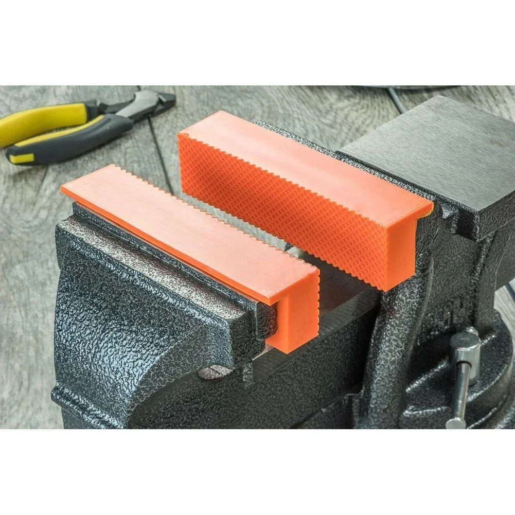 2pcs 6 Inch Magnetic Soft Pad Anti slip Jaw PVC Protective Strip Equipment Protection Device For Metal Vise Bench Machine Tools