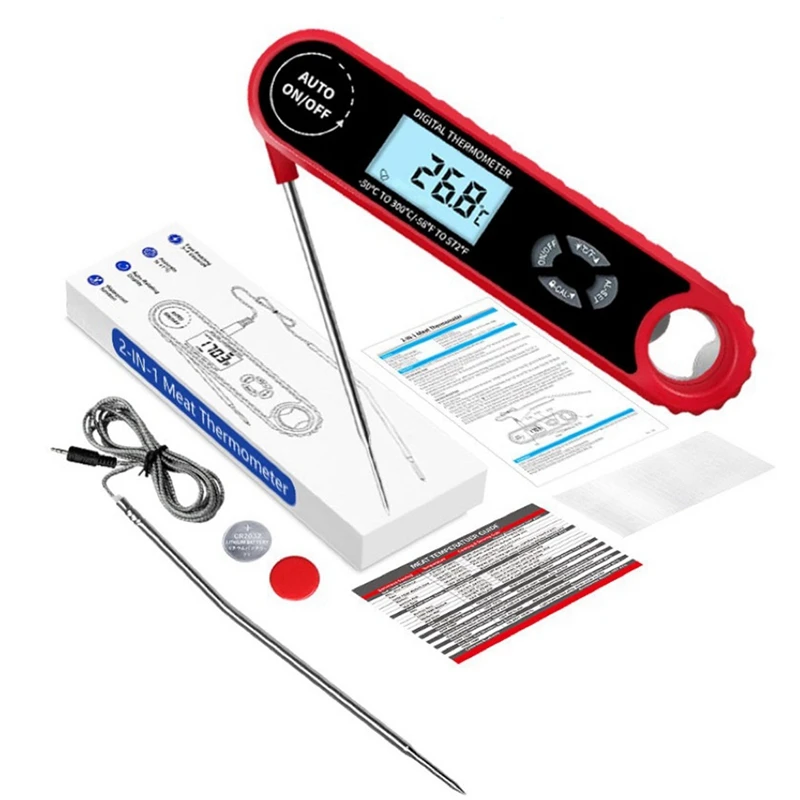 Meat Thermometer Digital Instant Read Meat Thermometer For Grill Cooking For Kitchen Outside, BBQ, Turkey, Candy, Beef Durable