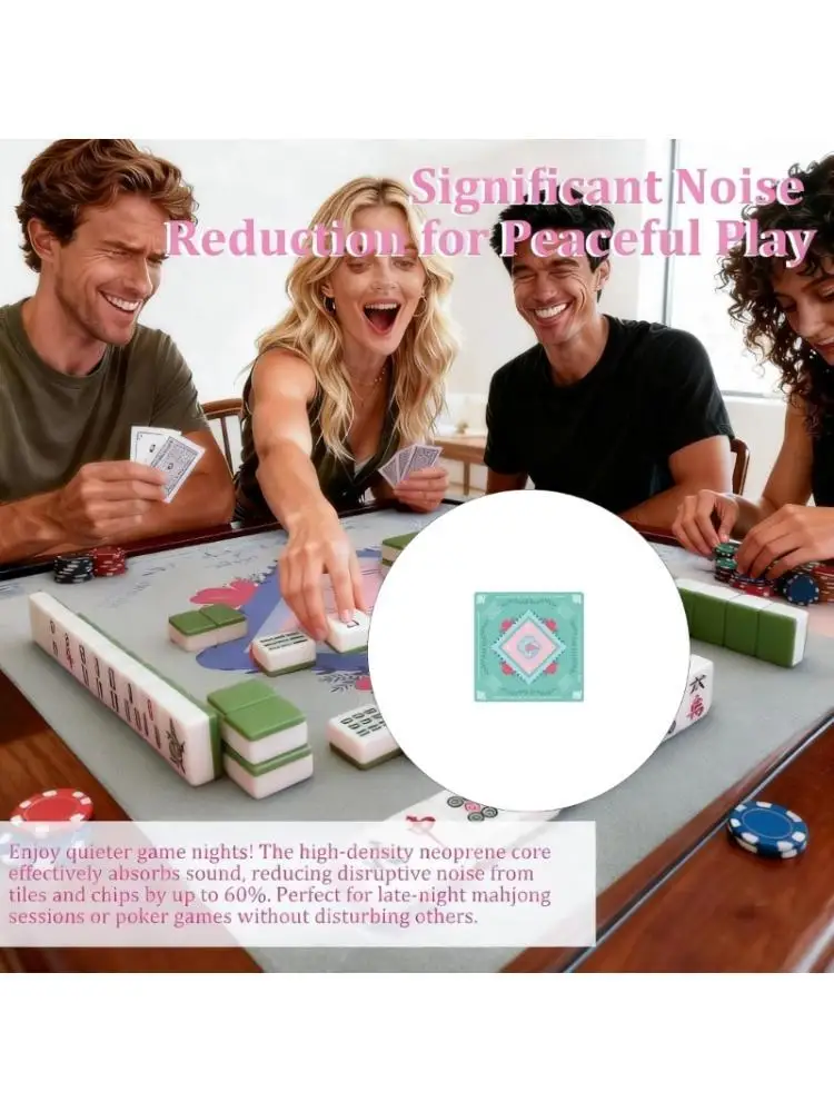 

652F Compacts Travel Friendly Mahjong Mats Designed With Nontoxic Materials And Quickly Fold Feature