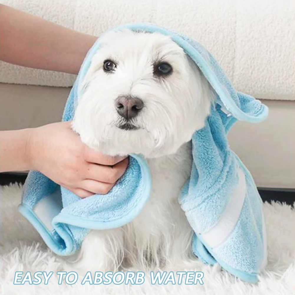 Bathrobe For Dogs Thickened Quick-Drying Soft Dog Cat Bath Robe Towel After Absorbent Dog Towels Bath Robe For Cats Small Medium