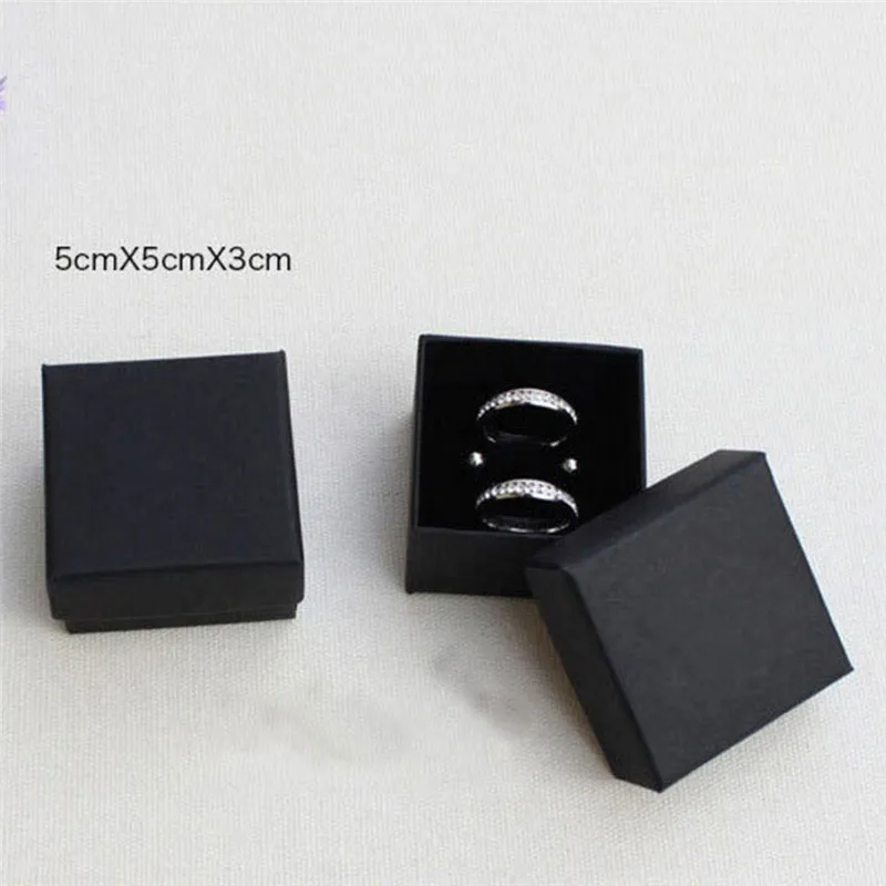 1PCS Black Jewelry Display Gifts Box Organizer Engagement for Ring Earring Brooch Necklace Bracelet Packaging Boxes