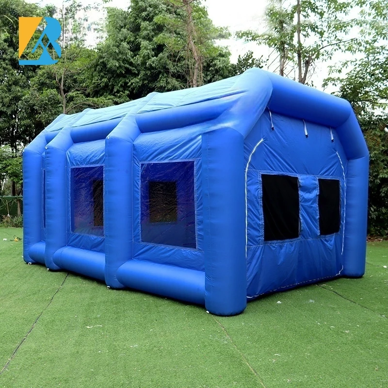 Inflatable Automotive Paint Booth Blue Inflatable Paint Spray Booth for Car Painting Toys