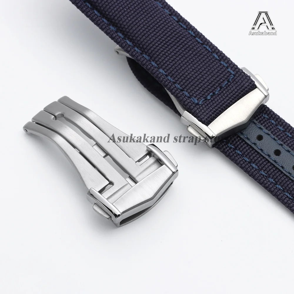 18mm 20mm Stainless Steel Folding Buckle Replacement Matte Watch Buckles for Omega for Seamaster Deployment Double Press Clasp