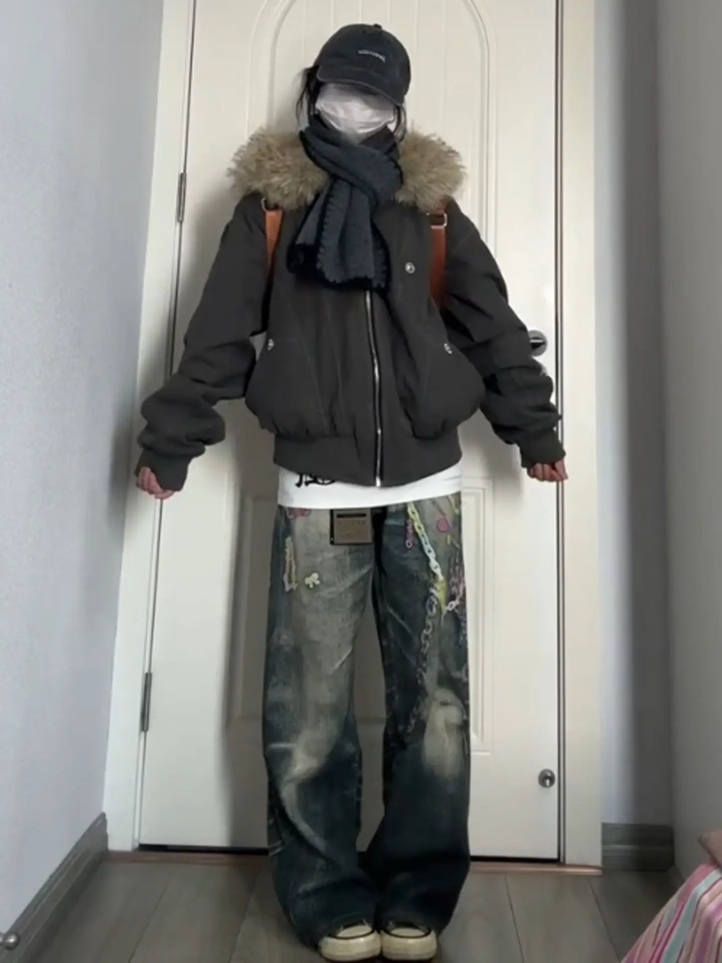 

Parkas Coat Womens Fall Cold-Weather Wadded Mid-Aged Buttons Stand-Collar Anorak Splice Outerwears Diagonal Striped A-Line Trend