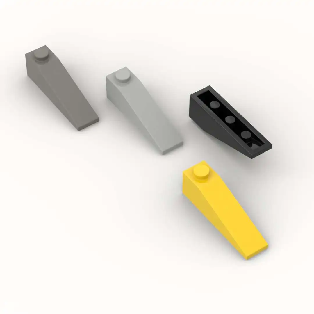 10PCS Parts Plate 60477 Slope 18 4x1 High-Tech House Plate Building Blocks 100% Compatible DIY Bricks Toys