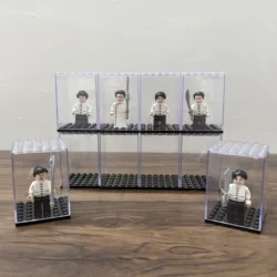 Acrylic Minifigure Display Case - Display Box Storage Fit For Lego Minifigures And Action Figures Blocks For Kids And Adults