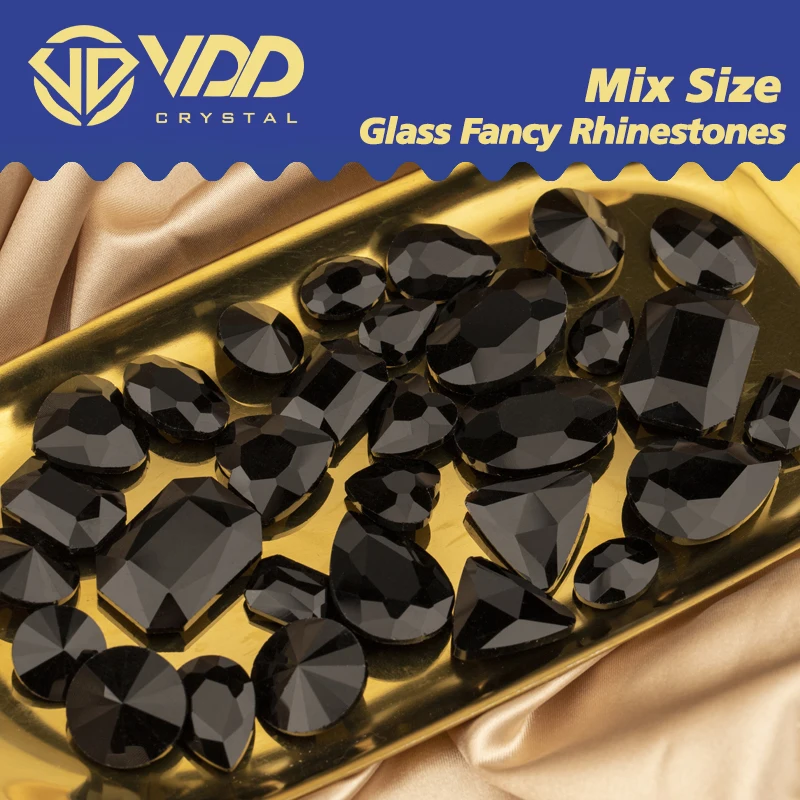 VDD Rote Fancy Pointback Strass-Mischung aus Glas-Kristallen, Glitzernde Glänzende Strasssteine für Nagelkunst-Zubehör, Bastelarbeiten und Dekoration – Detail 9